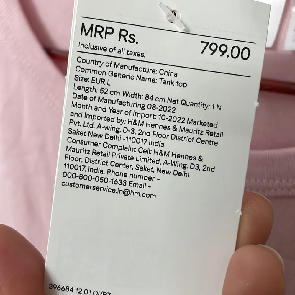 Black pink x H&M cotton vest top | NWT - Picture 11 of 11